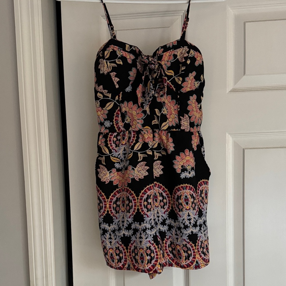 Floral Black romper
